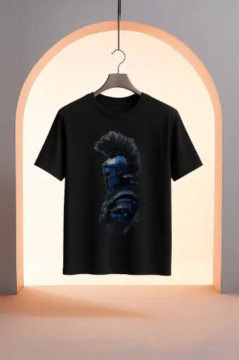Blue Warrior Printed Tshirt