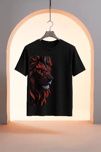 Lion Abstract Printed T-Shirt