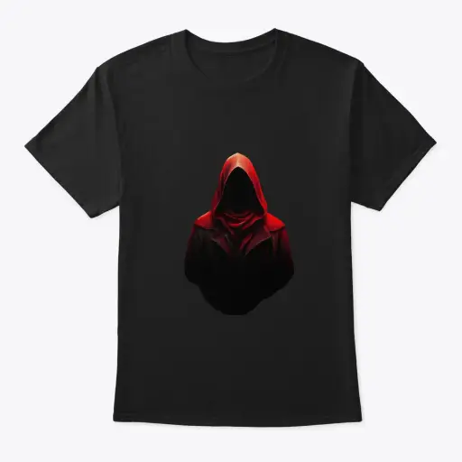 Red Hoodie Man Printed T-shirt
